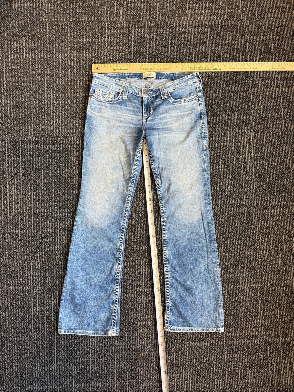 Big Star Jeans Womens 32R Liv Boot Bootcut Medium Wash Stretch Distressed Y2K